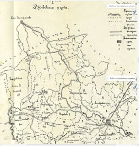 Карта-Ржевского-уезда-1883